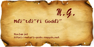 Mátéfi Godó névjegykártya
